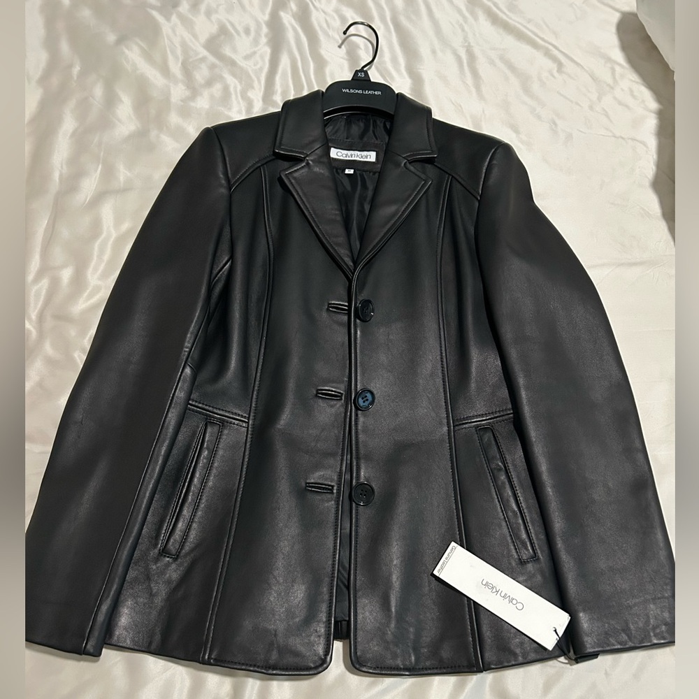 Calvin Klein Leather Jacket NWT